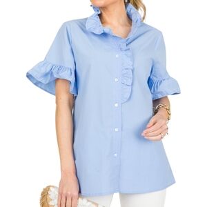 First Love By Lovelyn Frilled Button Up Top Size L